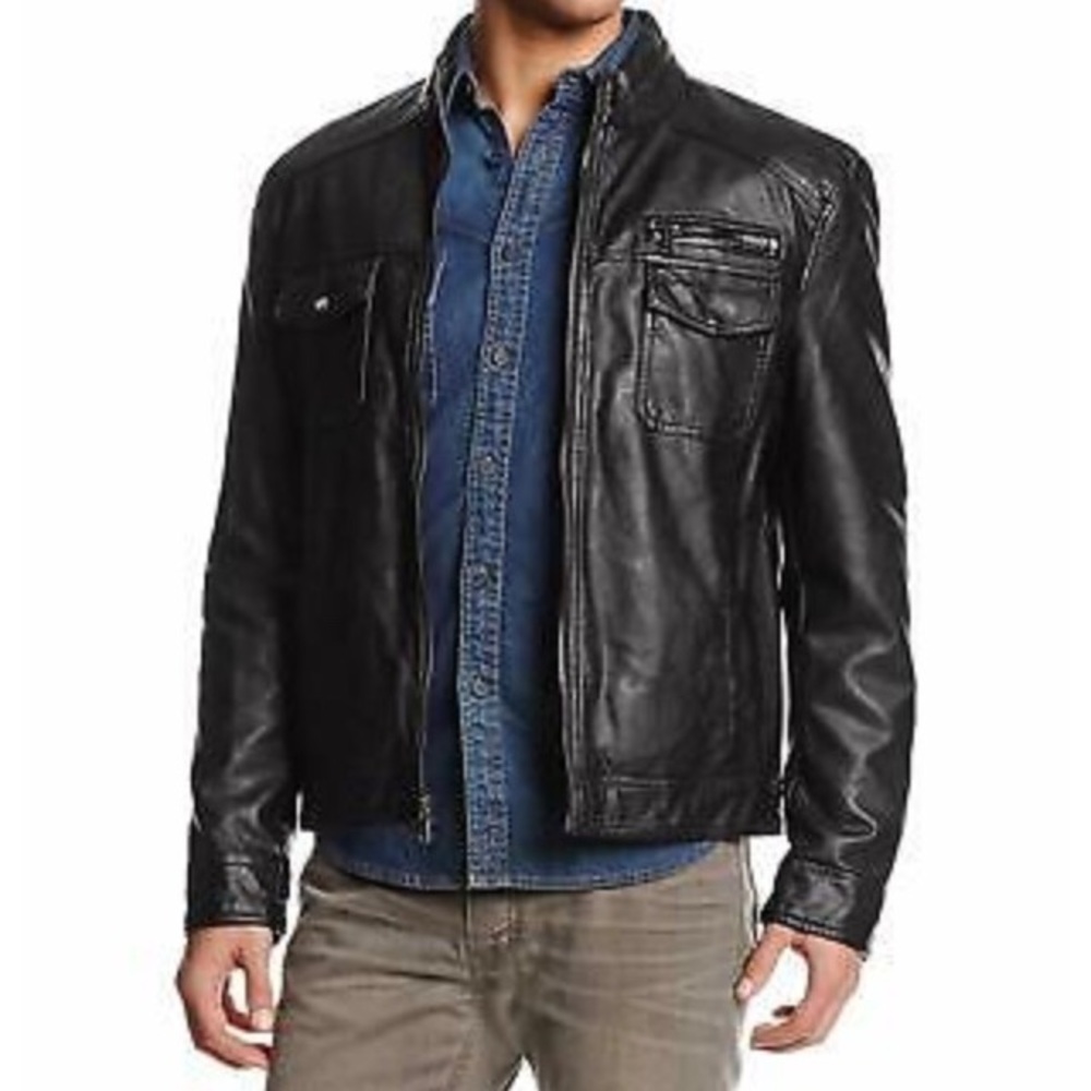 NEW Kenneth Cole Faux Leather Jacket